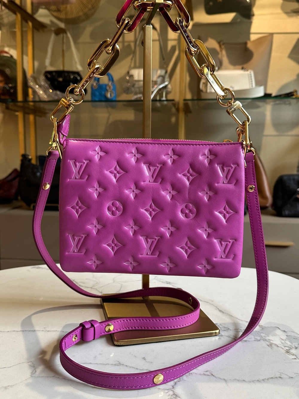 Louis Vuitton BB Coussin Shoulder Bag W/Long Strap